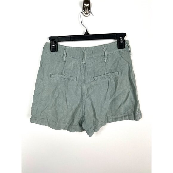 Abercrombie & fitch green linen shorts - Picture 4 of 7